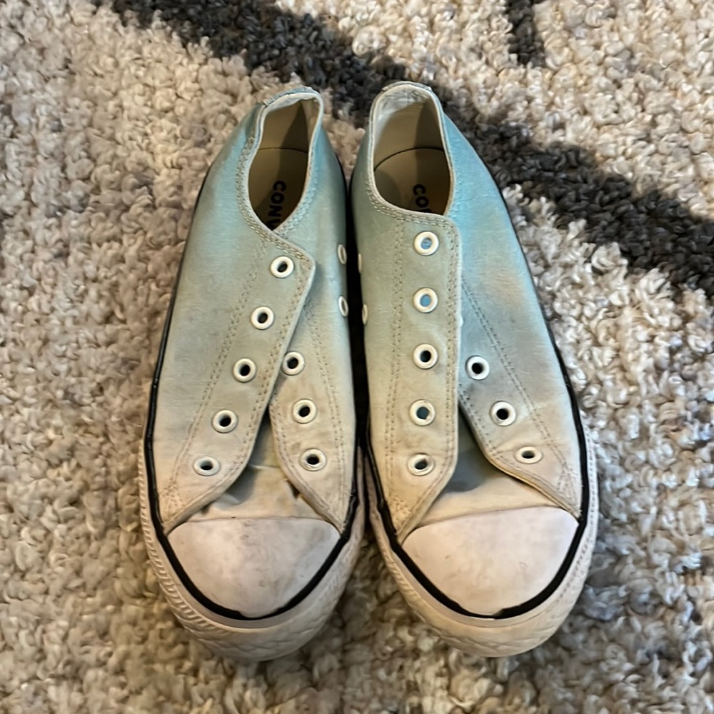 Converse brand. Girls size 3. Color is blue to cream ombré.